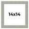 Square Sculpted Blue Picture Frame - UV Acrylic, Foam Board Backing, Hanging Hardware